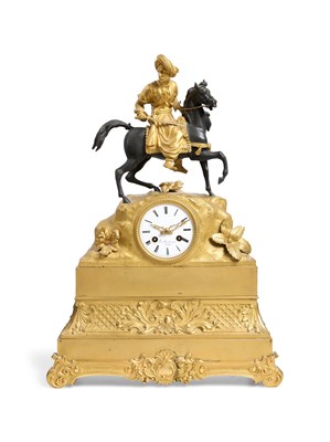 Lot 41 - A FRENCH ORMOLU 'ORIENTALIST' MANTEL CLOCK, PARIS, SECOND QUARTER 19TH CENTURY