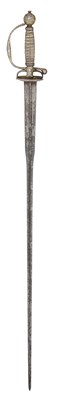 Lot 61 - A FRENCH SMALL-SWORD WITH CHISELLED AND GILT HILT, MID-18TH CENTURY