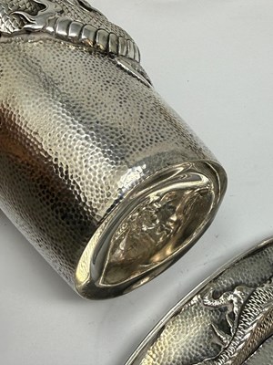 Lot 67 - A JAPANESE SILVER COCKTAIL SET, RETAILED BY ARTHUR & BOND, YOKOHAMA, EARLY 20TH CENTURY