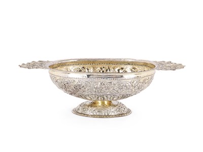 Lot 73 - A DUTCH SILVER BRANDEWIJNKOM (BRANDY BOWL), PROBABLY FRISIAN, 17TH CENTURY STYLE