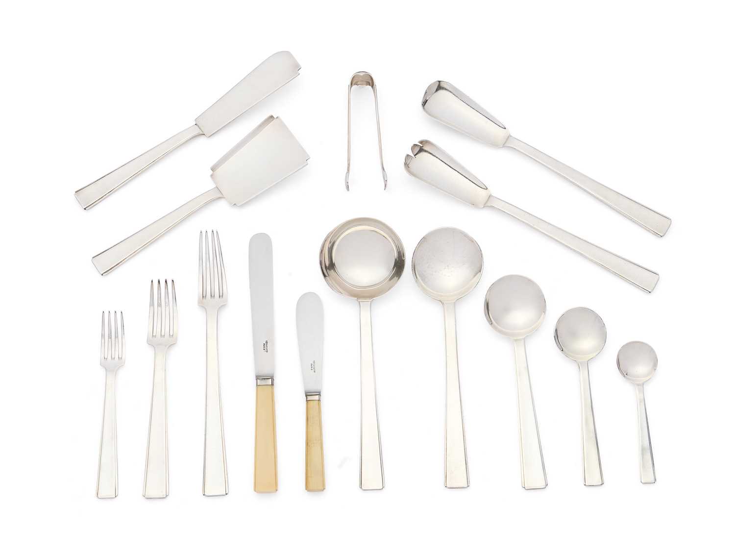 Lot 78 - A SET OF FRENCH TABLE SILVER, TETARD FRERES, PARIS, CIRCA 1930