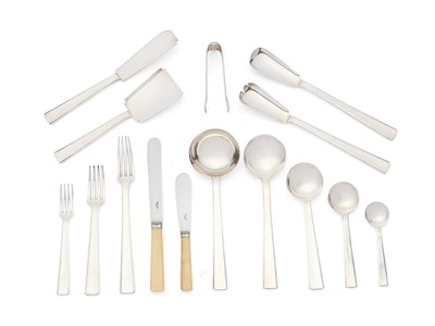 Lot 78 - A SET OF FRENCH TABLE SILVER, TETARD FRERES, PARIS, CIRCA 1930