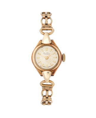 Lot 329 - BENTIMO STAR: LADY'S GOLD BRACELET WATCH, CIRCA 1957