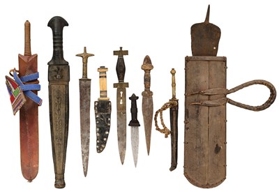 Lot 124 - THIRTY-FOUR VARIOUS AFRICAN DAGGERS, 20TH CENTURY AND LATER