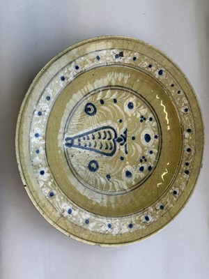 Lot 93 - A 'KUBACHI' DISH, PERSIA, 17TH CENTURY