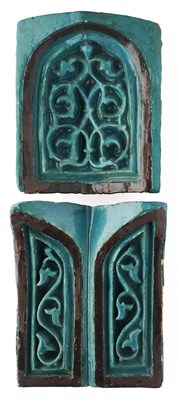 Lot 87 - TWO TIMURID MUQARNAS TILES, PERSIA, 14TH/15TH CENTURY