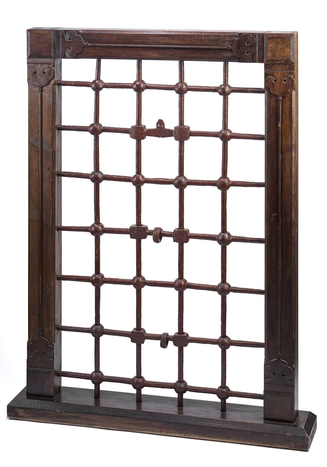 Lot 81 - A MAMLUK OR OTTOMAN IRON WINDOW GRILLE, LEVANT, 15TH/16TH CENTURY