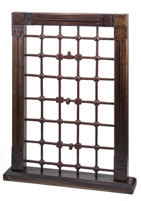 Lot 81 - A MAMLUK OR OTTOMAN IRON WINDOW GRILLE, LEVANT, 15TH/16TH CENTURY