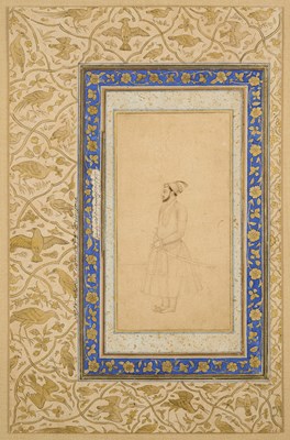 Lot 23 - A MUGHAL PRINCELY FIGURE, POSSIBLY DARA SHIKOH, INDIA, EARLY 18TH CENTURY