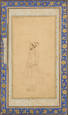 Lot 23 - A MUGHAL PRINCELY FIGURE, POSSIBLY DARA SHIKOH, INDIA, EARLY 18TH CENTURY