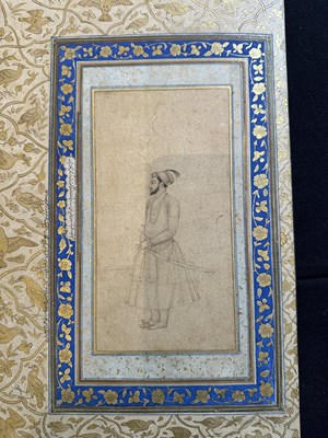 Lot 23 - A MUGHAL PRINCELY FIGURE, POSSIBLY DARA SHIKOH, INDIA, EARLY 18TH CENTURY