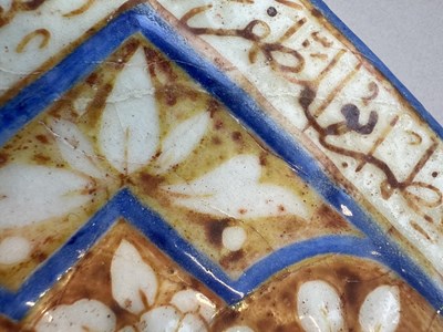 Lot 90 - A TIMURID LUSTRE TILE, IRAN, DATED A.H.860/1455-56 A.D.