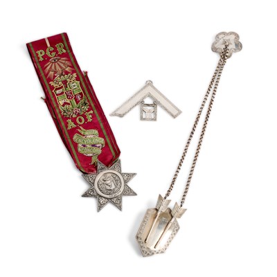 Lot 669 - THREE ITEMS OF VICTORIAN SILVER CEREMONIAL REGALIA