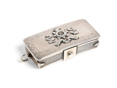 Lot 648 - A VICTORIAN SILVER NOVELTY VESTA CASE, EDWARD STOCKWELL, LONDON, 1884