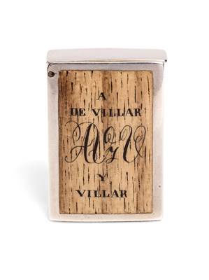 Lot 603 - A VICTORIAN SILVER AND ENAMEL NOVELTY VESTA CASE, DAVID & LIONEL SPIERS, BIRMINGHAM, 1887