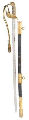 Lot 418 - THE 1827 PATTERN NAVAL OFFICER’S SWORD OF ENGINEER REAR ADMIRAL F.W. MARSHALL, LATE 19TH CENTURY