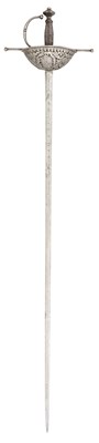 Lot 400 - A SPANISH CUP-HILT RAPIER, AND TWO DECORATIVE SPANISH CUP-HILT RAPIERS IN 17TH/18TH CENTURY STYLE