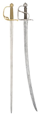 Lot 427 - TWO NORTH EUROPEAN CAVALRY SWORDS, MID-17TH CENTURY
