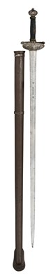 Lot 398 - A GERMAN OR ITALIAN TRANSITIONAL RAPIER OF PILLOW-SWORD TYPE, THIRD QUARTER OF THE 17TH CENTURY