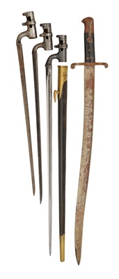 Lot 438 - FOUR BRITISH BAYONETS, 19TH CENTURY