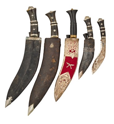 Lot 380 - TWENTY-SEVEN INDIAN KUKRIS, 20TH CENTURY