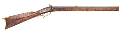 Lot 474 - AN AMERICAN PERCUSSION PLAINS RIFLE, THE LOCK SIGNED PRICE, NEWLINE & CO., MID-19TH CENTURY