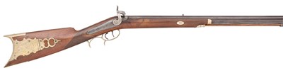 Lot 475 - AN AMERICAN PERCUSSION PLAINS RIFLE, MID-19TH CENTURY OF SMALL BORE, UNSIGNED, MID-19TH CENTURY