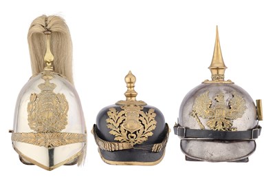 Lot 452 - AN 1871 PATTERN CAVALRY HELMET FOR THE DUKE OF YORK'S OWN REGIMENT OF YEOMANRY, A SWEDISH POLISHELM