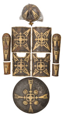 Lot 387 - A MODERN DECORATIVE INDIAN ARMOUR IN 18TH/19TH CENTURY STYLE