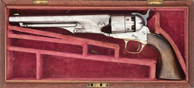 Lot 501 - A CASED COLT 1860 MODEL ARMY PERCUSSION REVOLVER, NO. 169862 FOR 1867