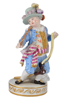 Lot 2 - A MEISSEN FIGURE OF THE BOY ON A HOBBY-HORSE