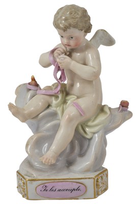 Lot 6 - A MEISSEN FIGURE OF CUPID