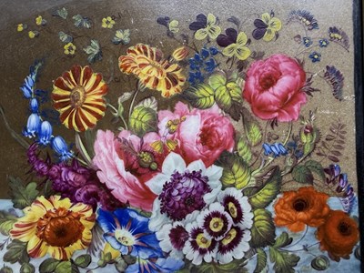 Lot 13 - TWO ENGLISH PORCELAIN 'STILL LIFE' PLAQUES, FIRST QUARTER 19TH CENTURY