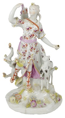 Lot 8 - A DERBY FIGURE OF DIANA