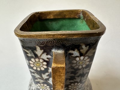 Lot 68 - A PAIR OF CHINESE CLOISONNE ENAMEL VASES, LATE QING DYNASTY, CIRCA 1900