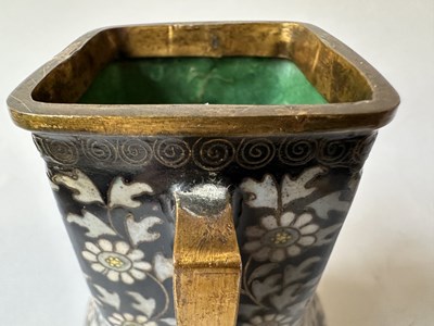 Lot 68 - A PAIR OF CHINESE CLOISONNE ENAMEL VASES, LATE QING DYNASTY, CIRCA 1900