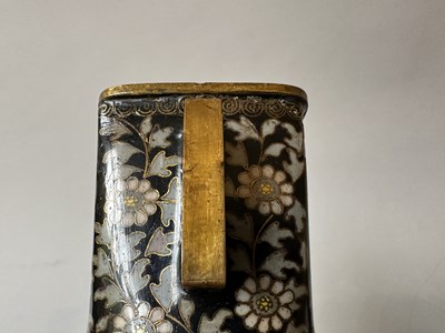 Lot 68 - A PAIR OF CHINESE CLOISONNE ENAMEL VASES, LATE QING DYNASTY, CIRCA 1900