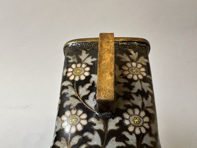 Lot 68 - A PAIR OF CHINESE CLOISONNE ENAMEL VASES, LATE QING DYNASTY, CIRCA 1900