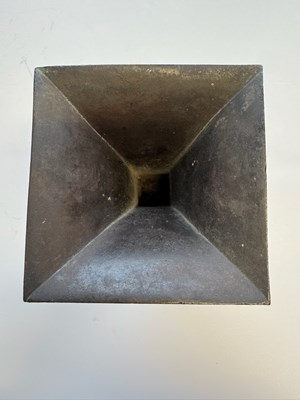 Lot 62 - A CHINESE ARCHAISTIC BRONZE VASE, GU