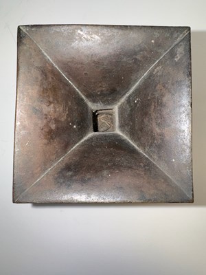 Lot 62 - A CHINESE ARCHAISTIC BRONZE VASE, GU
