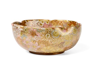 Lot 175 - A JAPANESE SATSUMA HANAZUME BOWL, MEIJI/TAISHO PERIOD (1868-1926)