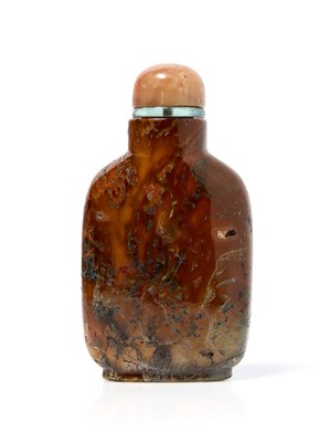 Lot 114 - A MOSS AGATE SNUFF BOTTLE, QING DYNASTY, 19TH CENTURY