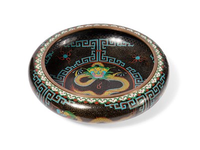 Lot 69 - A CHINESE CLOISONNE ENAMEL 'DRAGON' BOWL