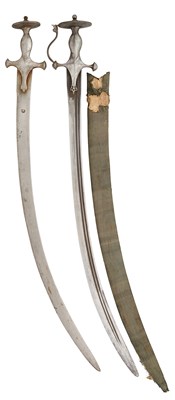 Lot 103 - TWO INDIAN TALWARS, 18TH/19TH CENTURY