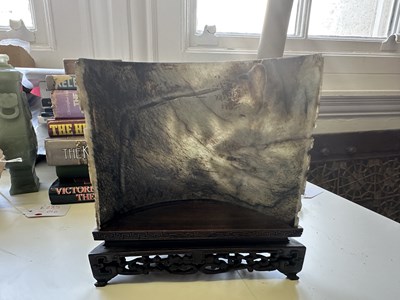 Lot 26 - A CHINESE CARVED GREY JADE FRAGMENT, MING DYNASTY OR LATER