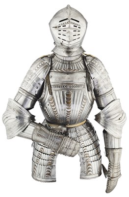 Lot 128 - A FINELY CONSTRUCTED HALF ARMOUR IN THE NORTH GERMAN STYLE OF CIRCA 1530, LATE 19TH CENTURY