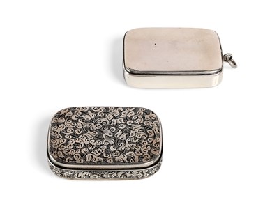 Lot 655 - TWO VICTORIAN SILVER VESTA CASES, 1886/87