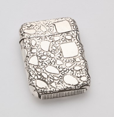 Lot 661 - A VICTORIAN SILVER VESTA CASE, GEORGE HEATH, LONDON, 1885