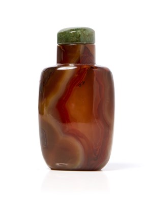 Lot 127 - A CHALCEDONY AGATE SNUFF BOTTLE, QING DYNASTY, 19TH CENTURY