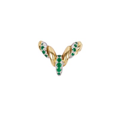 Lot 431 - KUTCHINSKY: GOLD AND EMERALD RING, 1975